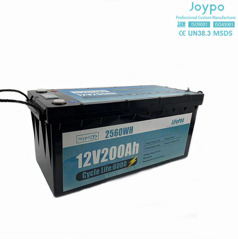Camper de caravanas de larga duración LFP Lifepo4 Batería 12V 24V 100Ah 200Ah con Smart BMS