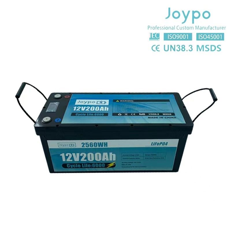 Batería de litio de RV de gran capacidad 12V 200Ah de ciclo profundo Batería para caravana