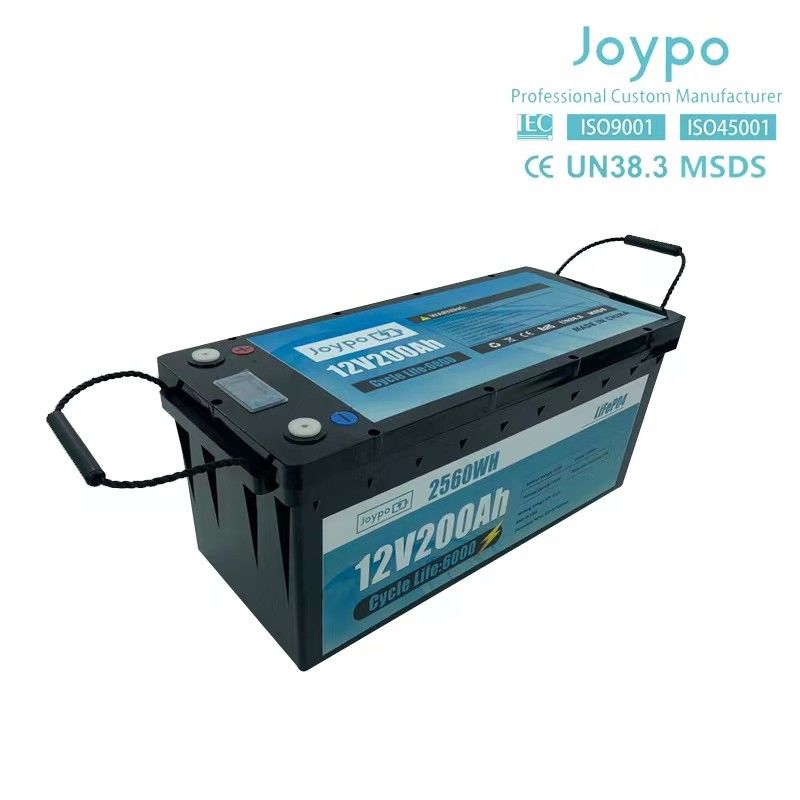 Batería de litio de RV de gran capacidad 12V 200Ah de ciclo profundo Batería para caravana
