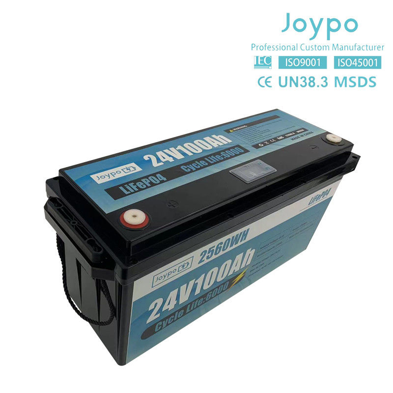Smart BMS Long Life 24V 100Ah Batería de iones de litio Camper de RV Lifepo4 Batería