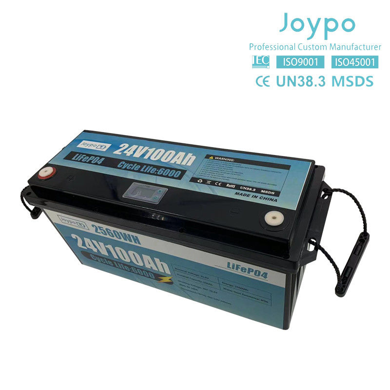 Smart BMS Long Life 24V 100Ah Batería de iones de litio Camper de RV Lifepo4 Batería