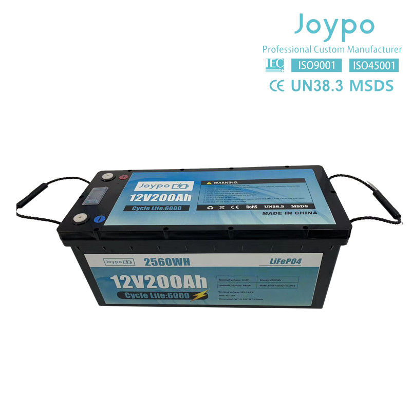 Camper de caravanas de larga duración LFP Lifepo4 Batería 12V 24V 100Ah 200Ah con Smart BMS