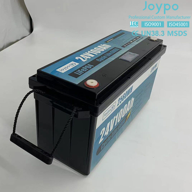 100Ah 200Ah Batería de iones de litio LiFePO4 Batería de ciclo profundo de 24 voltios para campistas de RV