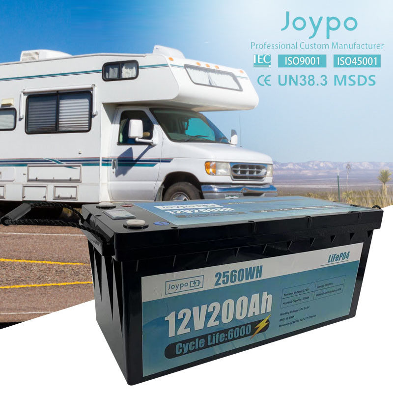 Ciclo profundo Batería LiFePO4 12V 24V 200Ah Para RV Solar Camping Cabina Marina