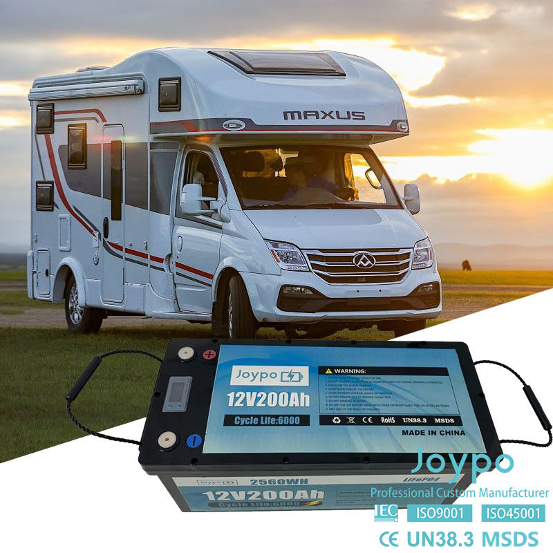 Batería de litio de 12 voltios de RV recargable de ciclo profundo Batería de iones de litio para autocaravana