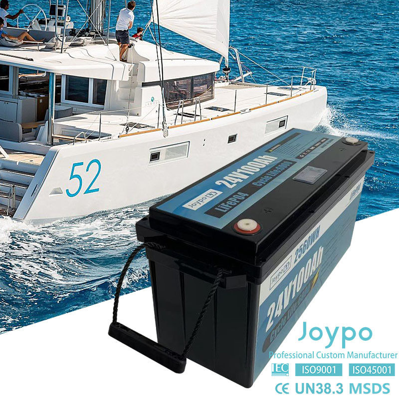 Bluetooth Opcional 24V Batería de embarcaciones marinas Ciclo profundo para la eficiencia del motor de trolling