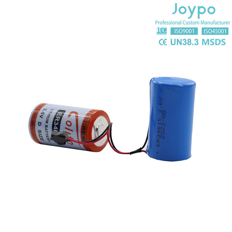 ER34615M Batería de cloruro de tionyl de litio 3.6V 14500MAh Tipo espiral no recargable