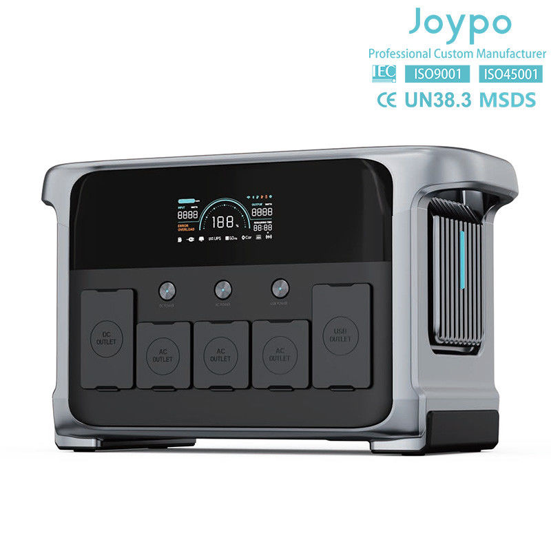 LiFePO4 Batería para exteriores Generador de energía solar portátil de 1200W con luz LED