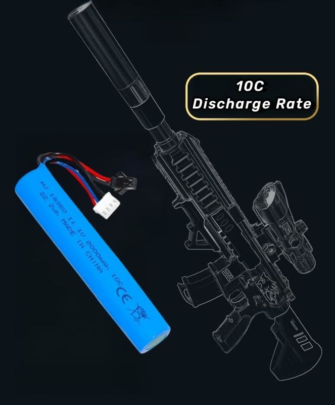 3S 11.1V 2000mAh Batería de iones de litio para el agua eléctrica Gel de bola Blaster juguetes pistola