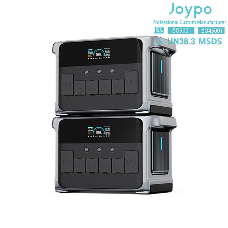 Generador de energía solar portátil de 2400W para el hogar con salida y capacidad de CA expandibles