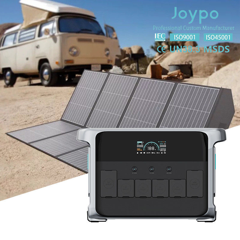 2400W generador solar Estación de energía portátil con paneles solares para uso doméstico de emergencia