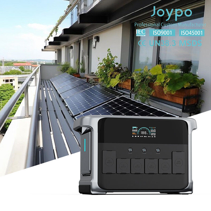 LiFePO4 Batería 2400W Sistema de energía de respaldo UPS 2kva 110V 220V Generador solar para viviendas tranquilas