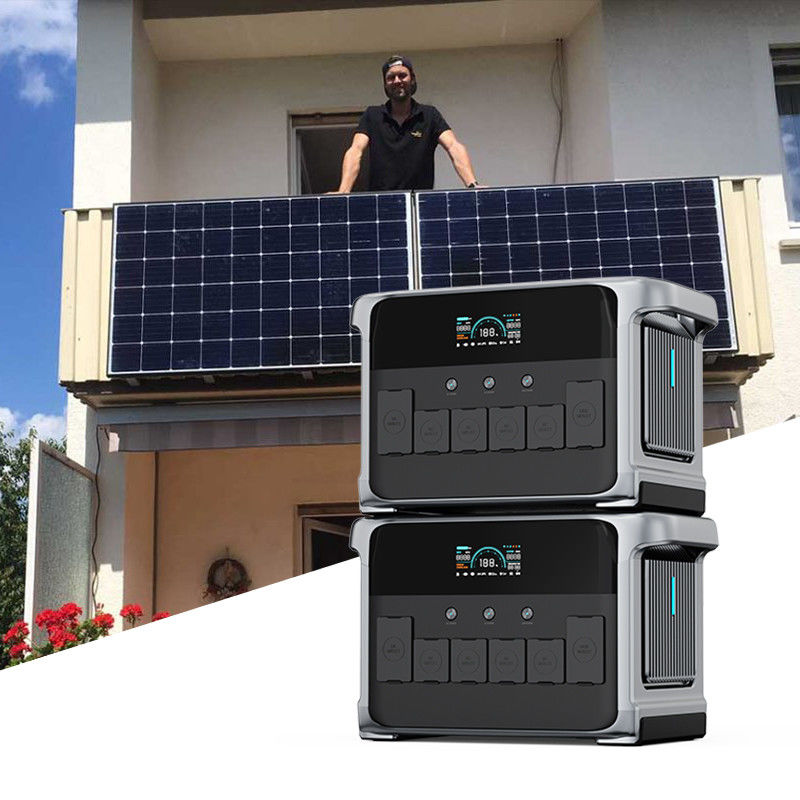 Joypo 2160Wh 2400W Generadores solares portátiles fuera de la red para el sistema solar de balcón