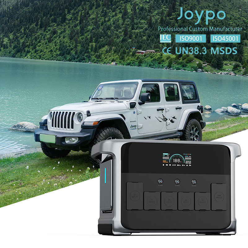 Joypo 2kWh Estación eléctrica de baterías al aire libre Apoyo 12V 24V Entrada y salida múltiple de cargador de automóviles